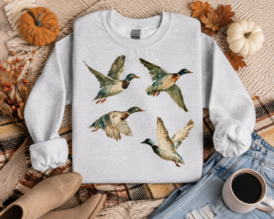 Mallard Ducks Flying Pullover
