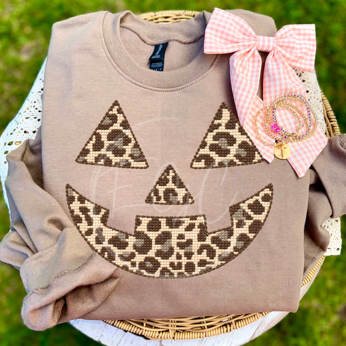 Faux Stitch Jack O Lantern