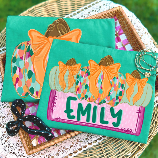Colorful Pumpkin/Name Plate