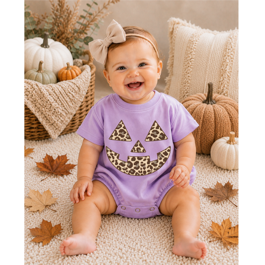 Faux Stitch Leopard Jack O Lantern