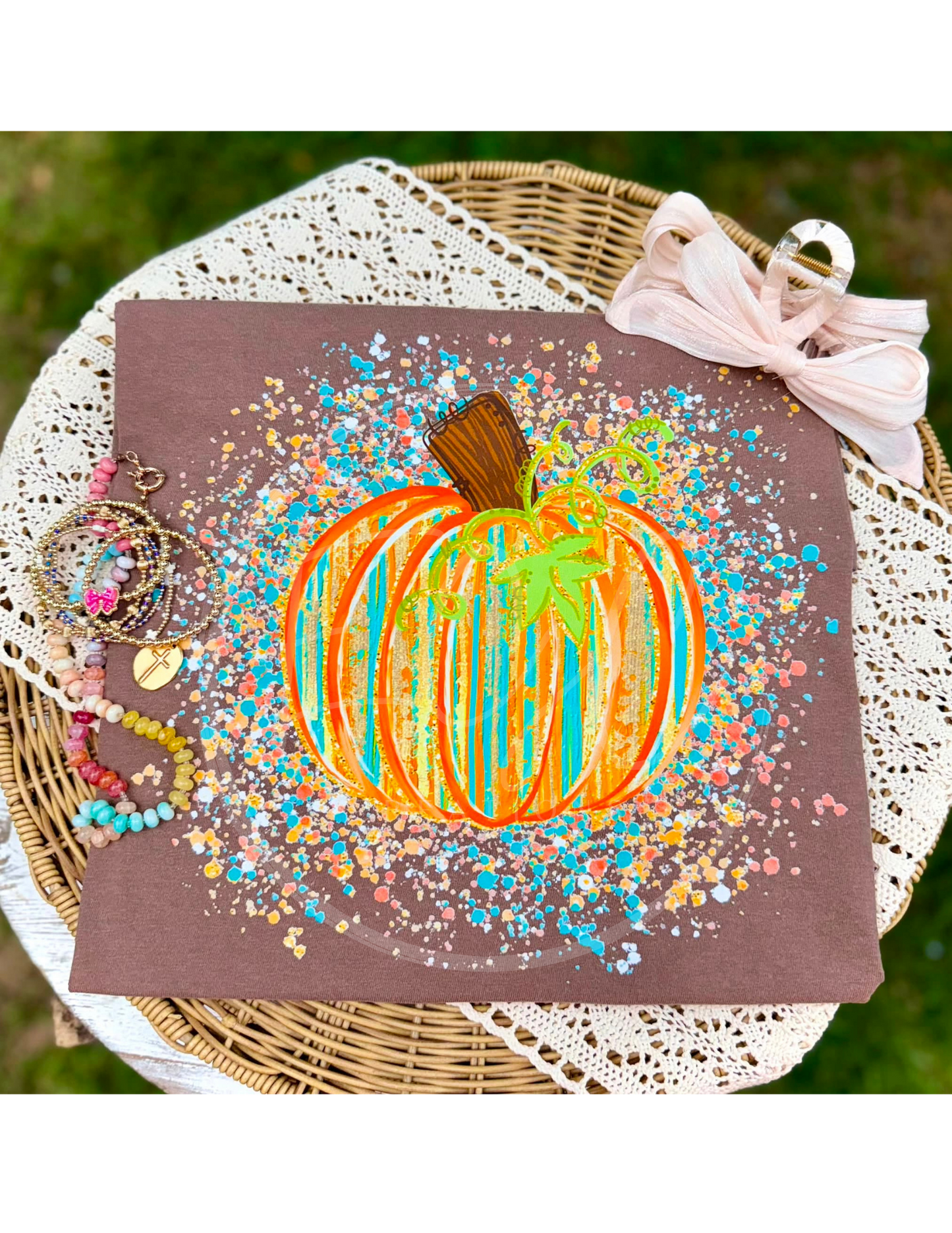 Splatter Paint Pumpkin